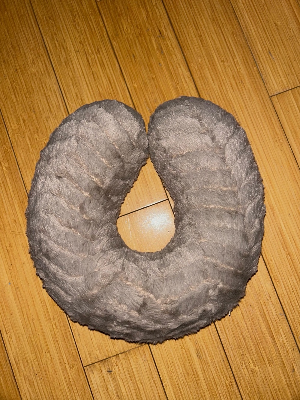 Plush Travel Neck Pillow - Taupe Grey